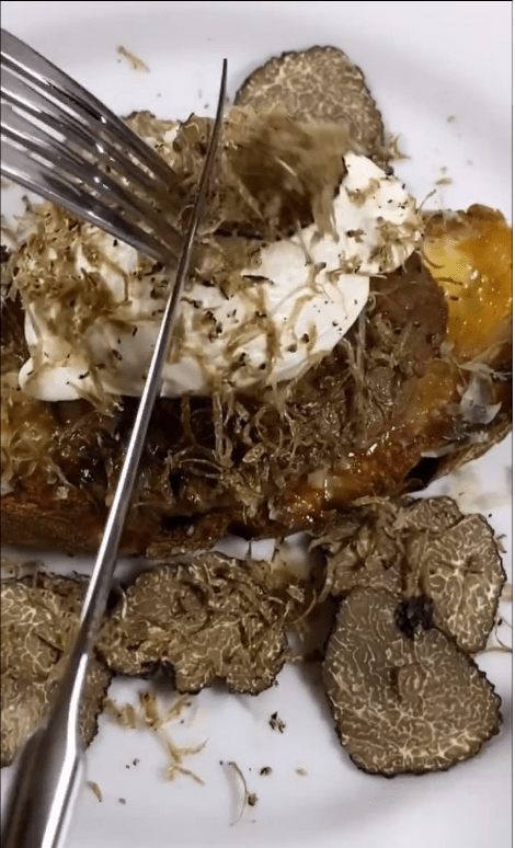Rinderfilet Bruschetta mit Frischen Trüffel und Ei
