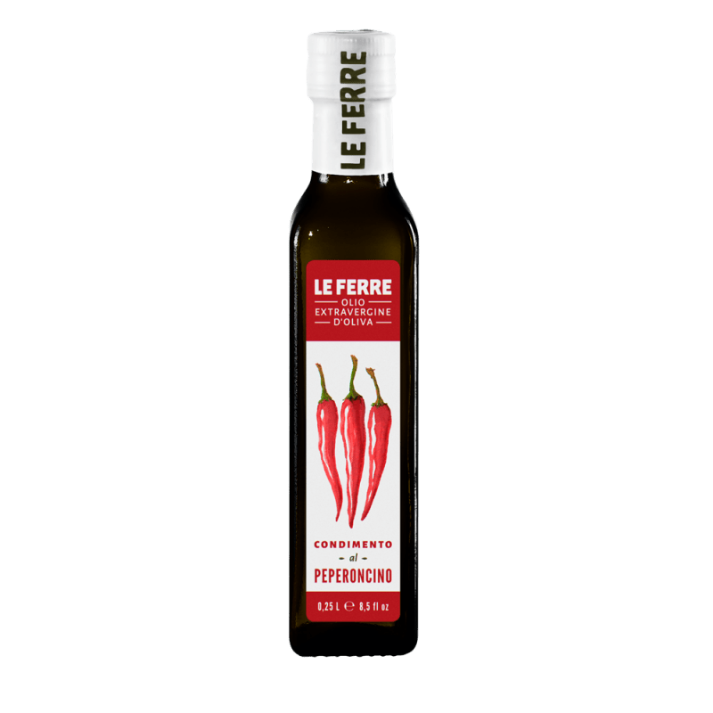 100% italienisches Olivenöl aromatisiert mit Chilli